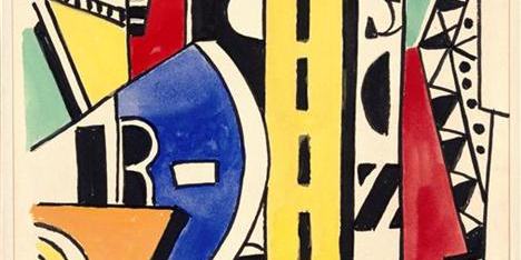 Tableau de fernand léger , une esquisse